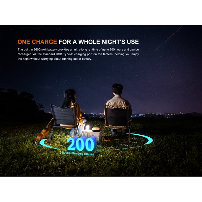 Fenix CL22R Rechargeable 500L Camping Lantern (Polar Night Black)