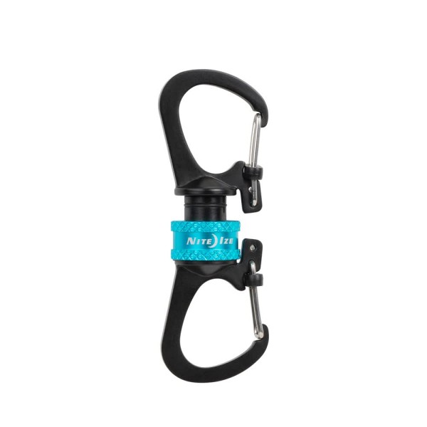 Nite Ize SlideLock 360 Degree Magnetic Locking Dual Carabiner (Blue) MSBL-03-R7