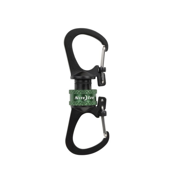 Nite Ize SlideLock 360 Degree Magnetic Locking Dual Carabiner (Olive) MSBL-08-R7