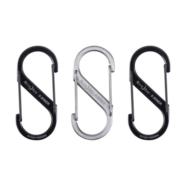 Nite Ize S-Biner Stainless Steel Dual Carabiner #2 (3pc Pack) SB2-A1-3R3