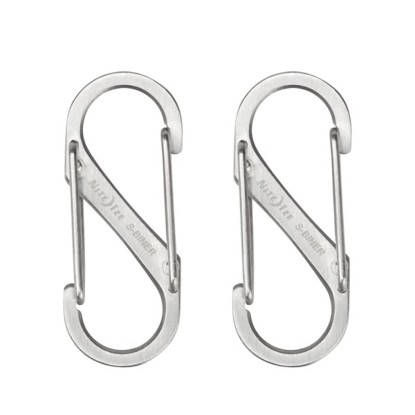 Nite Ize S-Biner Dual Carabiner Stainless Steel #1 (2pc Pack) (Stainless) SB1-2PK-11