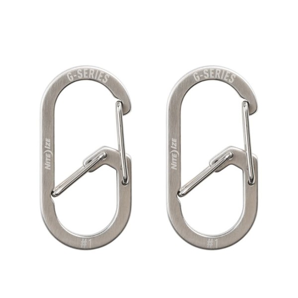 Nite Ize G-Series Dual Chamber Carabiner #1 (2pc Pack) (Stainless Steel) GS1-11-2R6