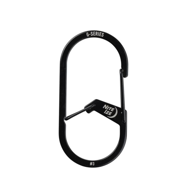 Nite Ize G-Series Dual Chamber Carabiner #3 (Black) GS3-01-R6