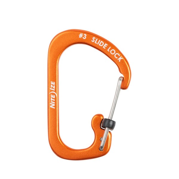 Nite Ize SlideLock Carabiner Aluminium #3 (Orange) CSLA3-19-R6