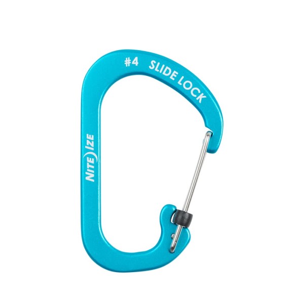 Nite Ize SlideLock Carabiner Aluminium #4 (Blue) CSLA4-03-R6