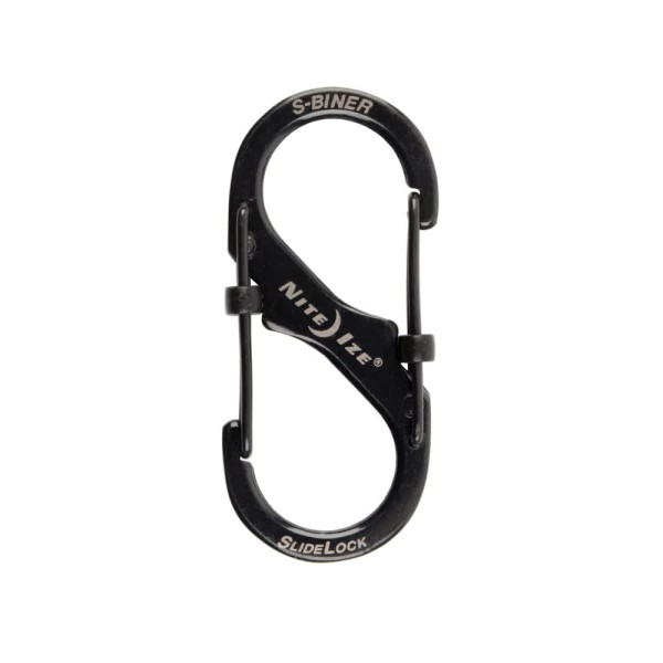 Nite Ize S-Biner SlideLock Stainless Steel #2 (Black) LSB2-01-R3