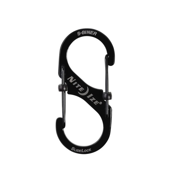 Nite Ize S-Biner SlideLock Stainless Steel #3 (Black) LSB3-01-R6