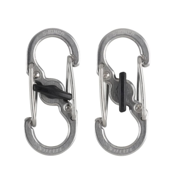 Nite Ize S-Biner MicroLock Stainless Steel (2pc Pack) (Stainless) LSBM-11-2R3