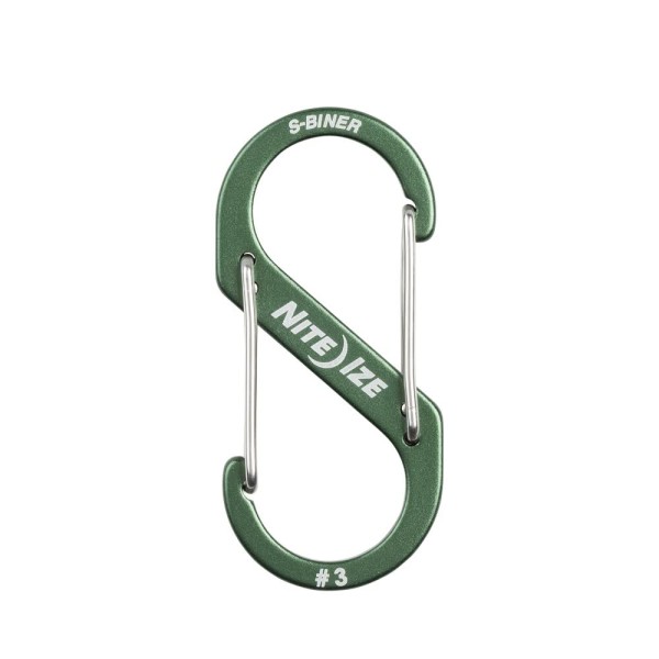 Nite Ize S-Biner Aluminium Dual Carabiner #3 (Olive) SBA3-08-R6