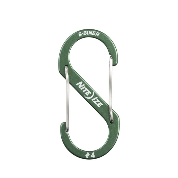 Nite Ize S-Biner Aluminium Dual Carabiner #4 (Olive) SBA4-08-R6