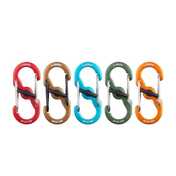 Nite Ize S-Biner MicroLock Aluminium (5pc Pack) (Mix Colours) LSBMA-A2-5R7
