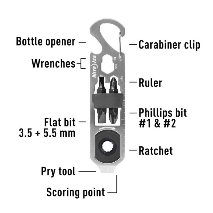 Nite Ize DoohicKey Ratchet Key Tool KMTRT-11-R3