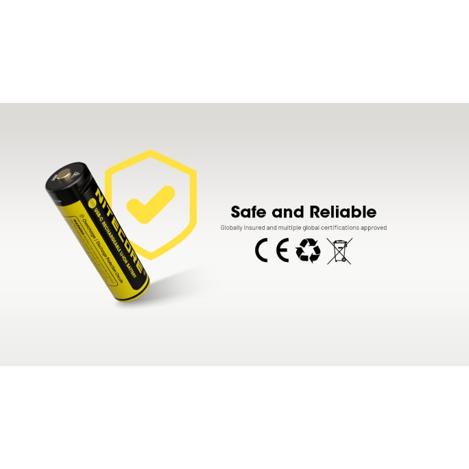 Nitecore NH2400 2400mAh USB-C Rechargeable 1.5V Li-ion AA Battery (4pc Pack) for AA-Powered Flashlights