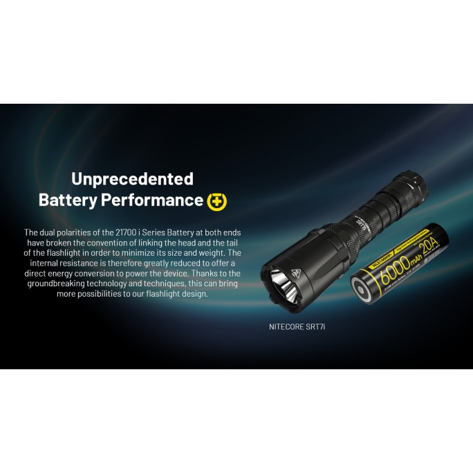 Nitecore Custom 21700 6000mAh 20A 3.6V Rechargeable Li-ion Battery NL2160HPi