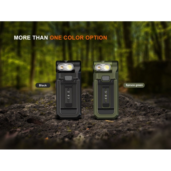 Fenix SW05R-UV Clip On Rechargeable Flashlight with UV Light (Black)