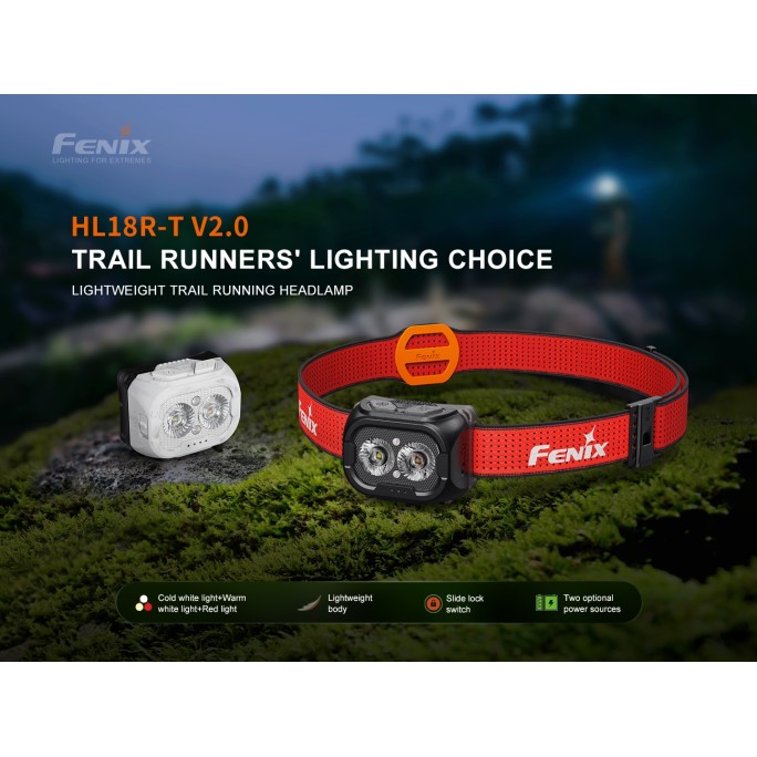 Fenix HL18R-T V2.0 800L LED Rechargeable Headlamp (Iceberg White)