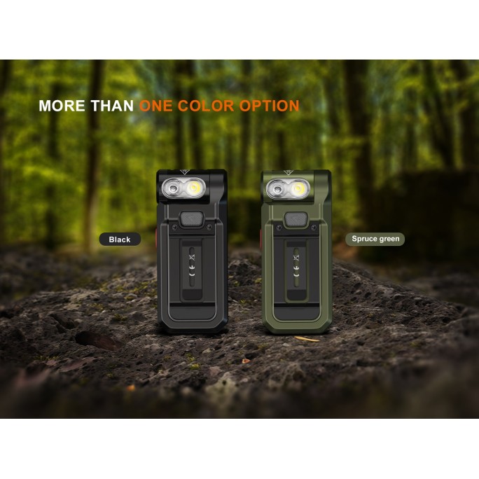 Fenix SW05R-RED Clip On Rechargeable Flashlight with Red Light (Spruce Green)