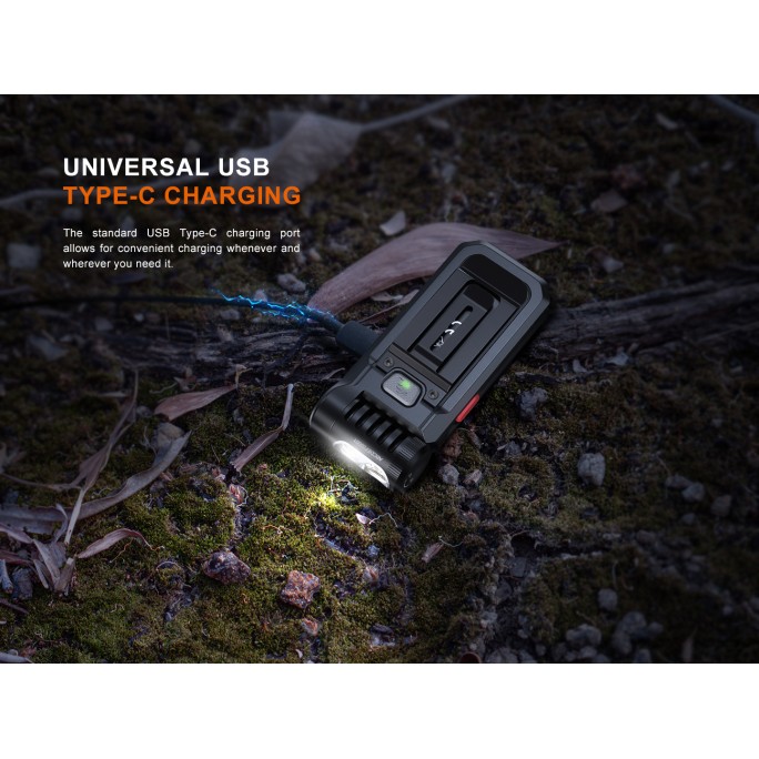 Fenix SW05R-RED Clip On Rechargeable Flashlight with Red Light (Spruce Green)