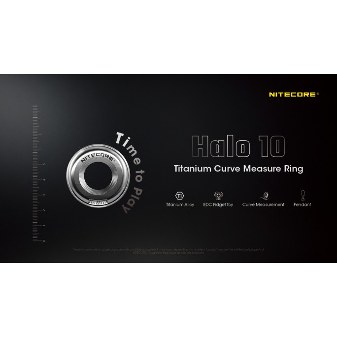 Nitecore Halo 10 Titanium Curve Measure Ring
