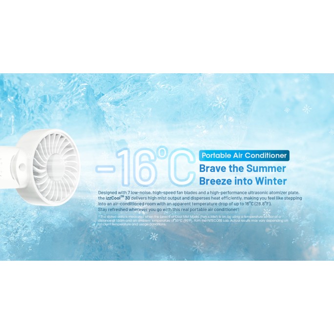 Nitecore izzCool 30 Portable Foldable Handheld Air Conditioner Mist Fan
