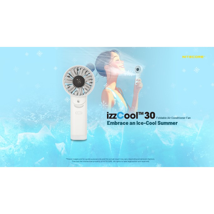 Nitecore izzCool 30 Portable Foldable Handheld Air Conditioner Mist Fan