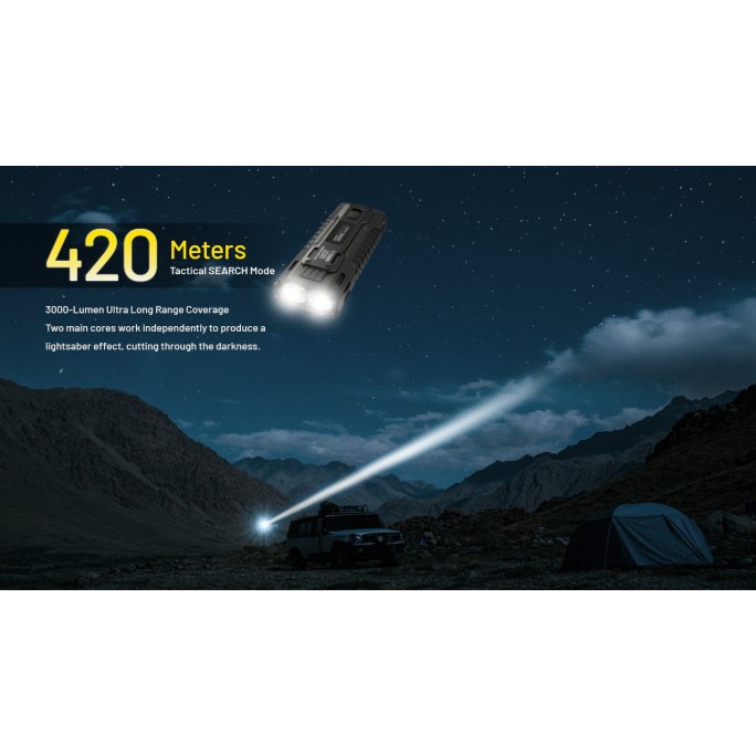 Nitecore EDC37 NiteLab UHi 20 MAX LED 8000 Lumens High Performance EDC USB Rechargeable Flashlight