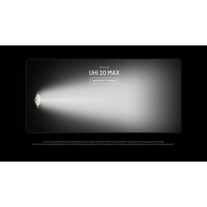 Nitecore EDC37 NiteLab UHi 20 MAX LED 8000 Lumens High Performance EDC USB Rechargeable Flashlight