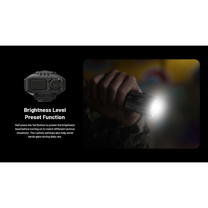 Nitecore EDC37 NiteLab UHi 20 MAX LED 8000 Lumens High Performance EDC USB Rechargeable Flashlight