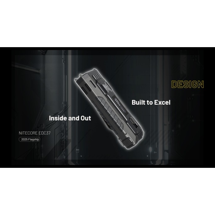 Nitecore EDC37 NiteLab UHi 20 MAX LED 8000 Lumens High Performance EDC USB Rechargeable Flashlight