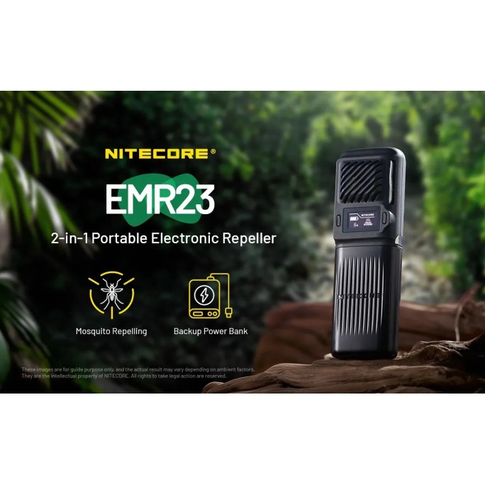 Nitecore EMR23 Portable Electronic Mosquito Repeller + USB-C 8000mAh Power Bank