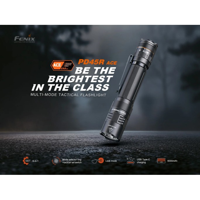 Fenix PD45R ACE Luminus SFT70-Gen2 LED 3200L Multi-Mode Rechargeable Flashlight