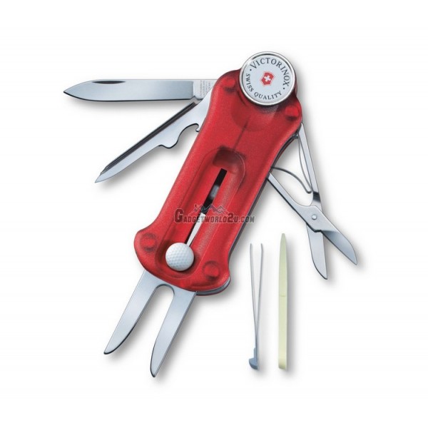 Victorinox Golf Tool Translucent Red Multitool 0.7052.T