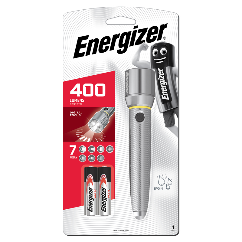 Energizer Vision HD Metal 2AA 400L LED Flashlight PMZH21